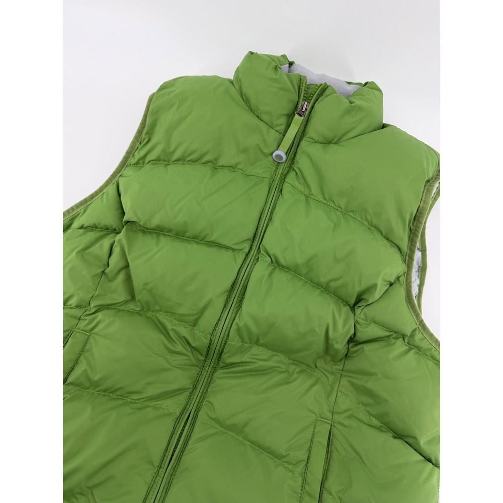 LL Bean Puffer Vest Mens Large Green Goose Down Insulated Quilted Full Zip OFJT1